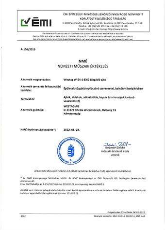<p>NMÉ A-156/2015 Ei60-1-54</p>