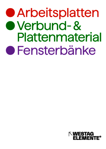 Westag Elemente Katalog 2025