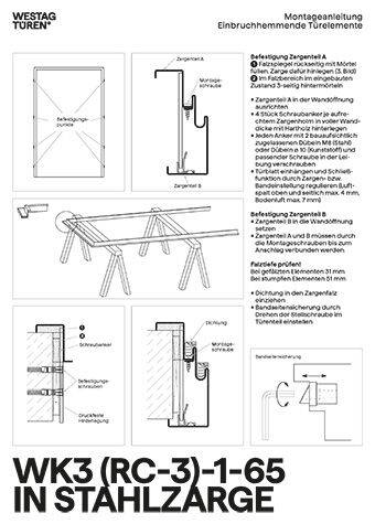 <p>Einbruchhemmende Türelemente WKIII / RC3 in Stahlzarge</p>