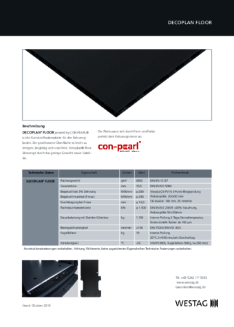 <p>Datenblatt Bodenplatten Decoplan Floor</p>