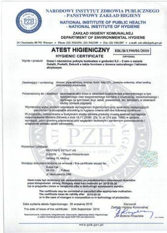 Atest Higieniczny