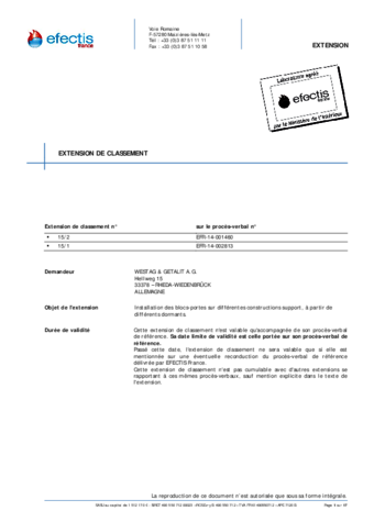 <p>EI30-1-40 (Extension 15.2)</p>