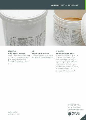 Westafill Special Resin Filler