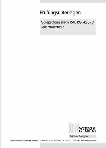 RAL RG 426/3 (Feuchtraumtüren)