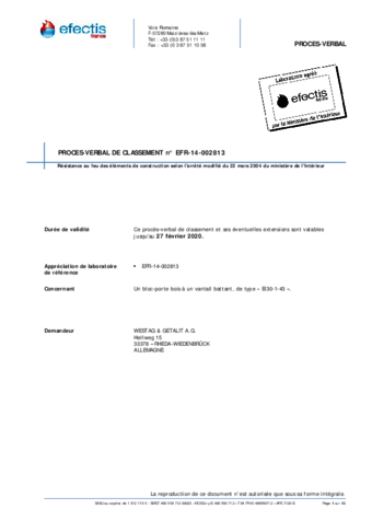 <p>EI30-1-40 (EFR-14-002813 PV)</p>