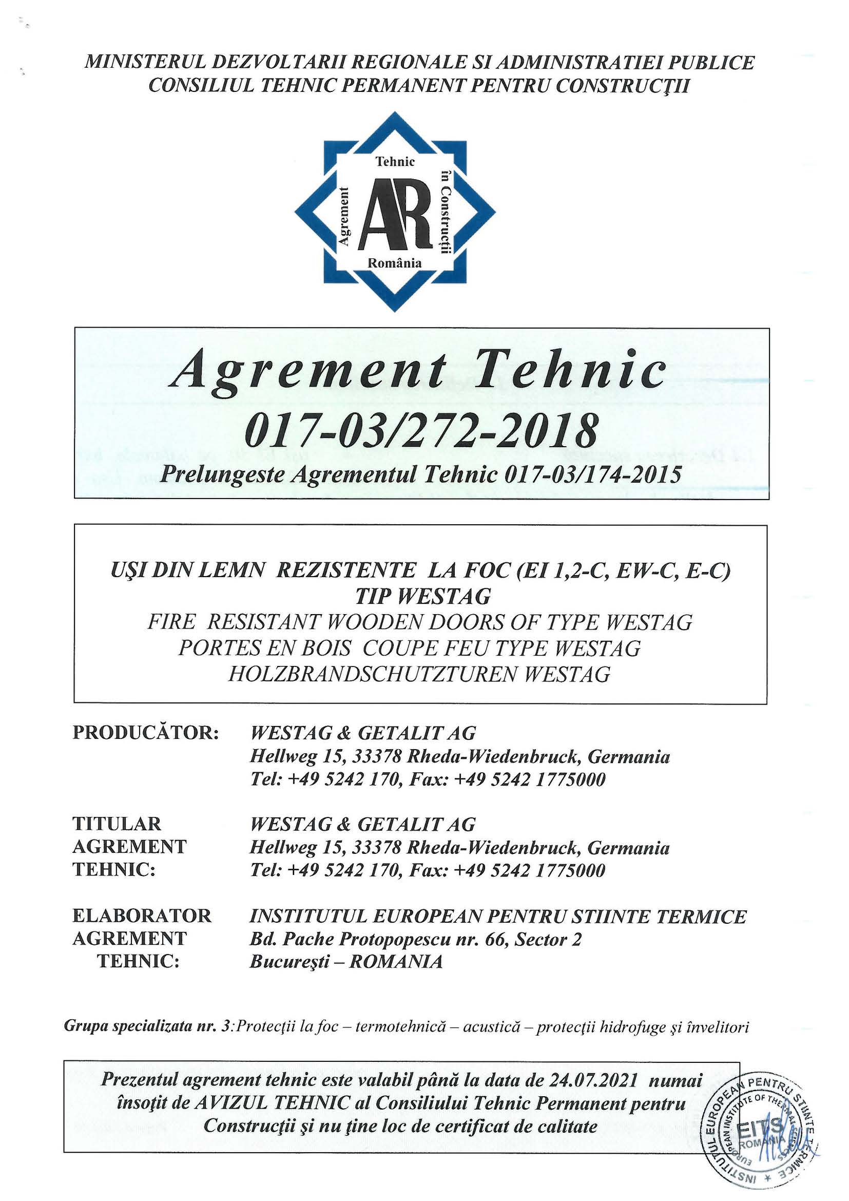 Agrement Tehnic 017-03_272-2018