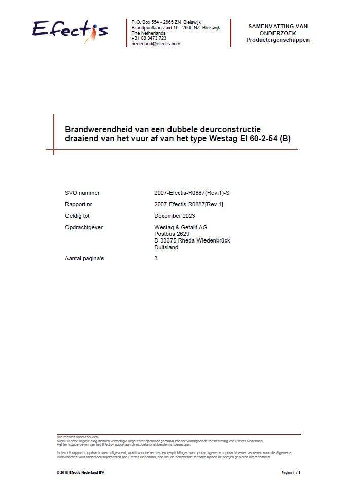 <p>EI60-2-54 Schließfläche - Nr. 2007-Efectis-R0887(Rev.1)-S</p>