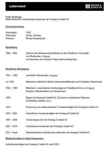 Lebenslauf Pedro Holzinger