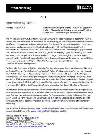 Pressemitteilung VI 2018
