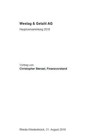 Vortrag von Christopher Stenzel, Finanzvorstand