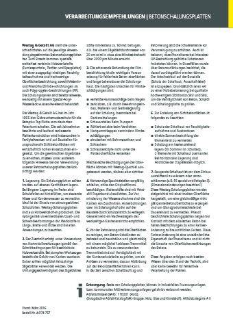 <p>Verarbeitungsempfehlung</p>