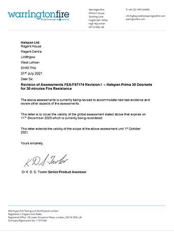 <p>FD30 Prima Extension letter</p>