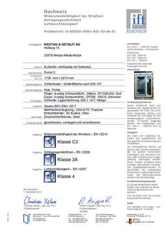 Portal-S, 1-flg., EN 12210, 12208, 12207