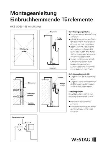<p>Einbruchhemmende Türelemente WKIII / RC3 in Stahlzarge</p>