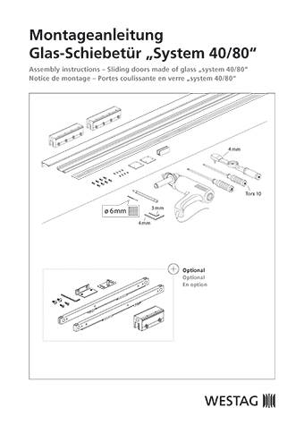 <p>Schiebetür System 40/80 - Glasschiebetür</p>