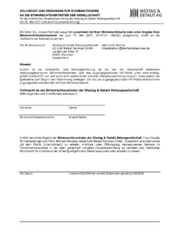 <p>Formular für Stammaktionäre zur Vollmachtserteilung an die Stimmrechtsvertreter</p>