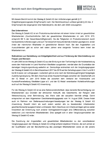 <p>Bericht nach dem Entgelttransparenzgesetz<br /> &nbsp;</p>